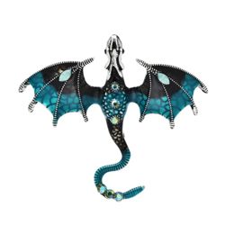Blue Dragon Pin/Pendant - Enamel and Rhinestones Blue Dragon Pin/Pendant - Enamel and Rhinestones